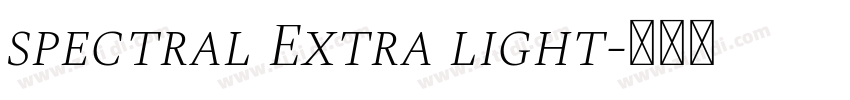 spectral Extra light字体转换 spectral Extra light字体转换